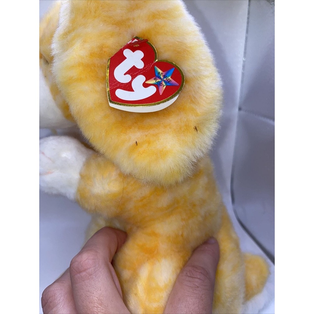 Vintage Ty Beanie Buddy Grace Bunny 15" Collectible Plush Toy Retired With Tag - Picture 6 of 8